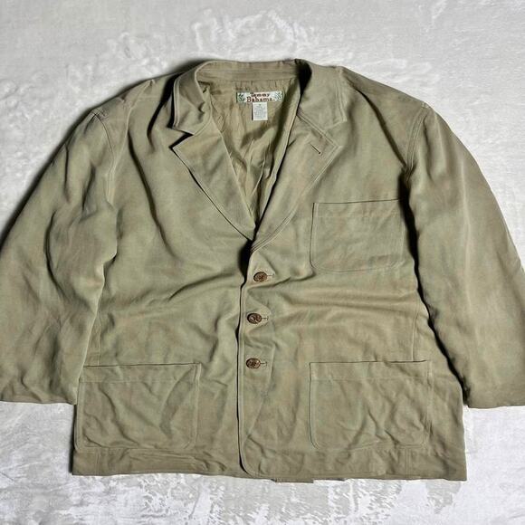 Tommy Bahama Silk Sport Coat Men's M Beige Blazer Unstructured Chore Jacket Tan - Picture 1 of 8